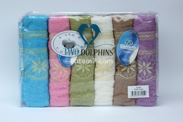 Полотенце махровое 50х90 "Two Dolphins" Ozgul
